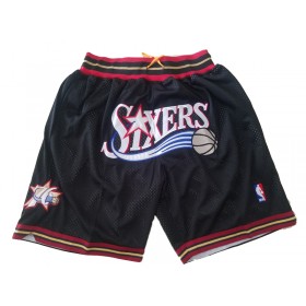 NBA Philadelphia 76ers Homme Shorts à poche Noir Swingman